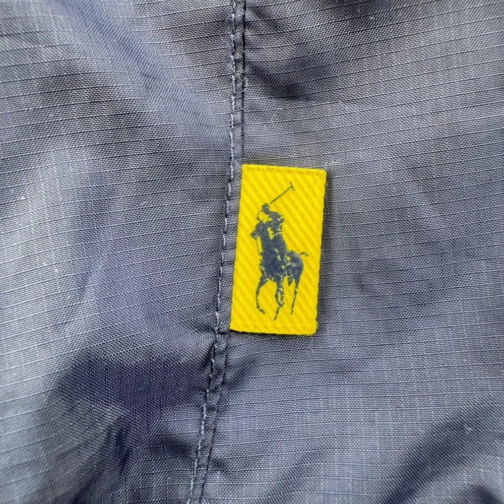 Vintage Polo Sport Windbreaker Jacket‎ Mens M Navy Blue Hooded Streetwear 90s